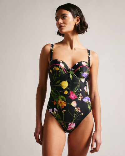 Saffiey Floral Balconette Swimming Costume