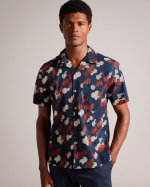 Goyt Seersucker Spot Print Shirt