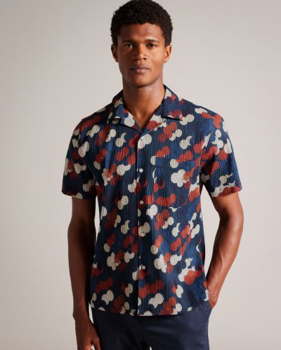 Goyt Seersucker Spot Print Shirt