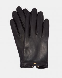 Bowsii Bow Detail Leather Gloves