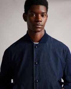 Conham Denim Look Bomber Jacket