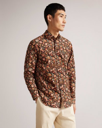 Chelmer Long Sleeve Wildlife Print Shirt