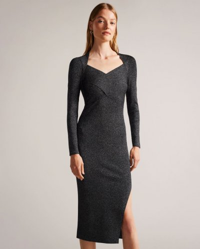 Tabytha Slim Fit Cross Over Knit Dress