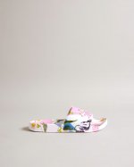 Azzyla Floral Satin Sliders