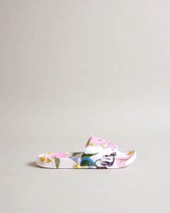 Azzyla Floral Satin Sliders