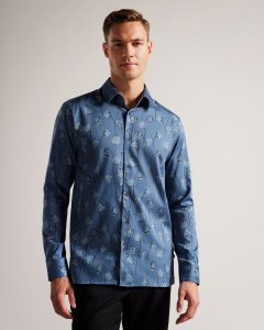 Frith Long Sleeve Flower Print Shirt