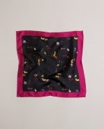 Leandr Photographic Floral Silk Pocket Square