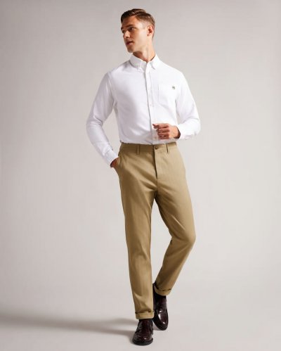 Poro Irvine Fit Herringbone Trousers