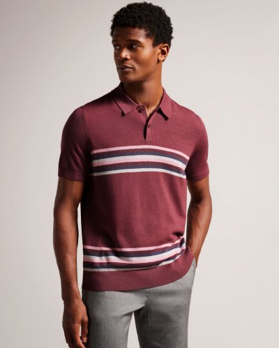 Pital Striped Wool Polo Shirt