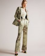 Charlow Wide Leg Floral Suit Trousers