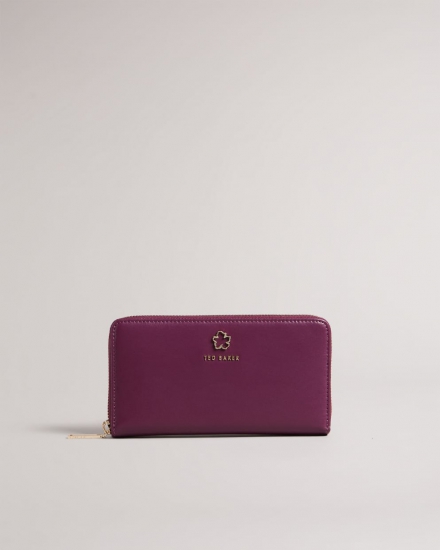 Jorjana Flower Eyelet Large Zip Purse - Click Image to Close