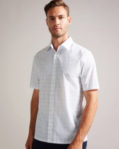 Udine Short Sleeve Rope Print Check Shirt