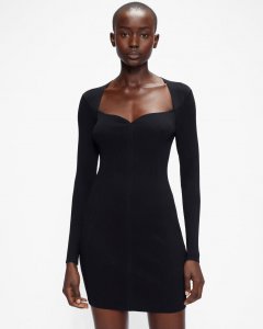 Mmeggi Sweetheart Neckline Knit Dress