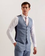 Orionw Sharkskin Wool Blend Waistcoat