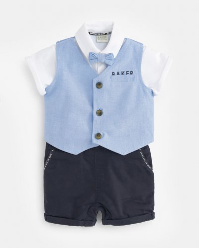 Vasile Mockable Romper Suit with Bow Tie