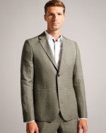 Taylorj Slim Fit Linen And Wool Suit Jacket