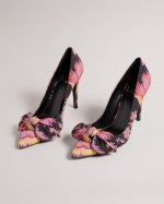 Ryanne Vintage Floral Bow Court Shoes