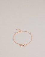 Tulliat Crystal Bow Dainty Bracelet