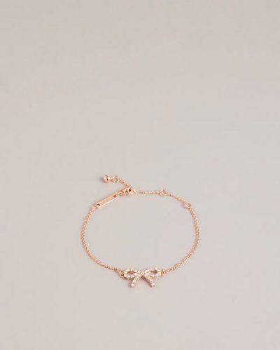 Tulliat Crystal Bow Dainty Bracelet