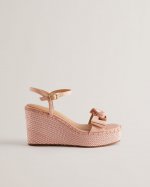 Geiia Bow Detail Wedge Heeled Sandals