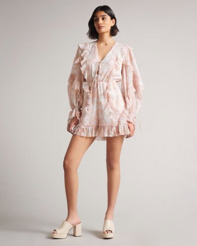 Irvete Soft Ruffle Playsuit