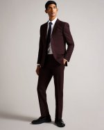 Keelst Slim Fit Wool Blend Trousers