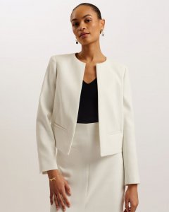 Manabuj Cropped Tailored Open Jacket