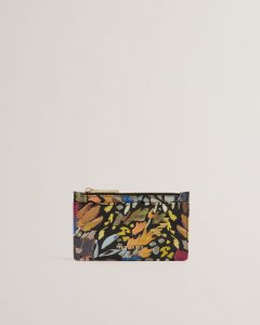 Medell Floral Print Leather Card Holder