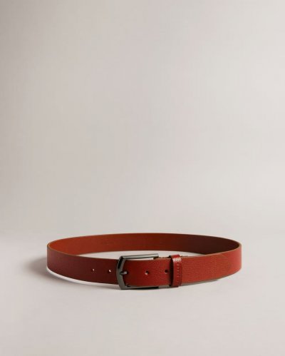 Tepey Pebble Grain Leather Belt