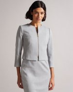 Michah Cropped Textured Jacket