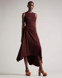 Giullia Jersey Dress With Ruched Cut Out