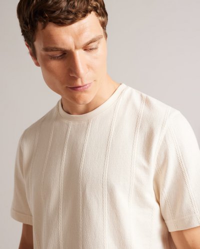 Raasay Short Sleeve Textured Stripe T-Shirt