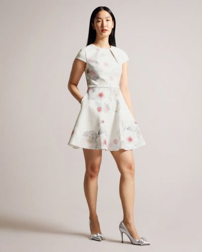 Trinia Floral Print Skater Dress