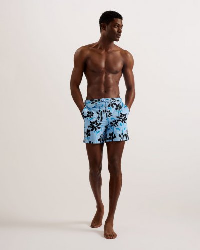 Arand Floral Print Seersucker Swim Shorts