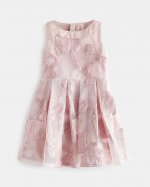 Milsiey Mesh Party Dress With Bow Pattern