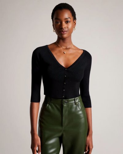 Casela Cropped V Front Cardigan