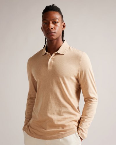 Enio Long Sleeve Cashmere Blend Polo Shirt