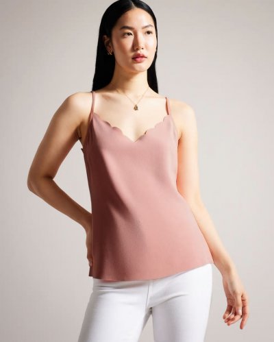 Siina Scallop Neckline Cami Top