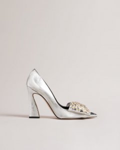 Leyanni Studded Bow Court Shoes