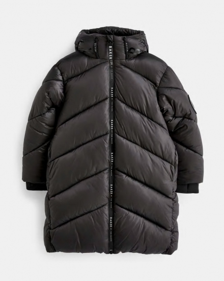 Amunet Longline Chevron Padded Coat - Click Image to Close