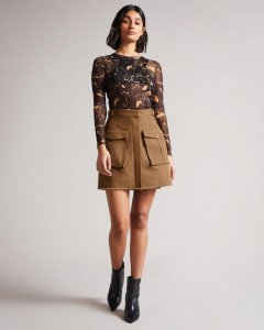 Laigha Utility Twill Mini Skirt