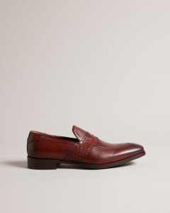 Antoinn Crocodile Effect Leather Formal Loafers