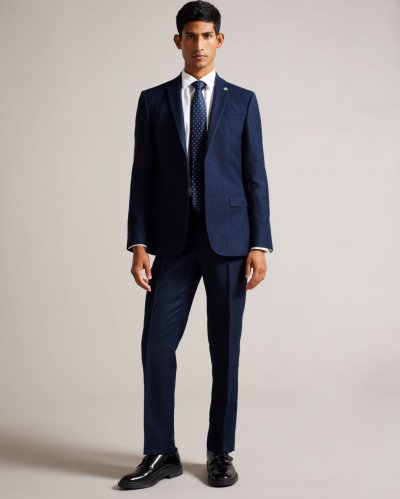 Andesst Pure Wool Slim Fit Suit Trousers