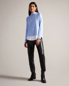 Popilia Illusion Jumper With Curved Shirt Hem