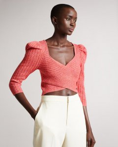 Demie Twist Front Knit Top