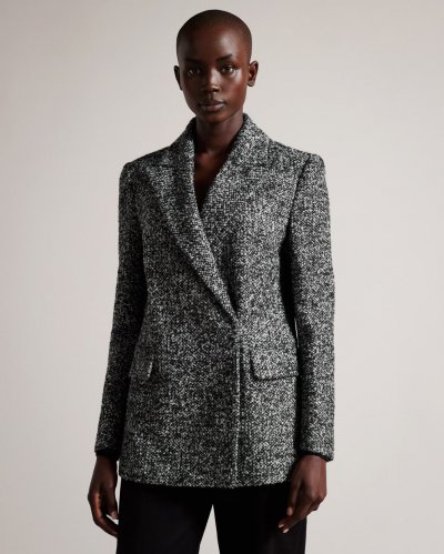 Robinet Oversized Marled Blazer Coat