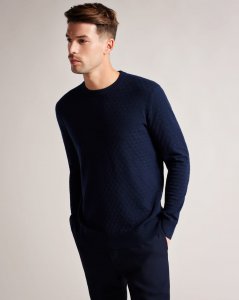 Dartell Long Sleeve T Stitched Crew Neck Jumper