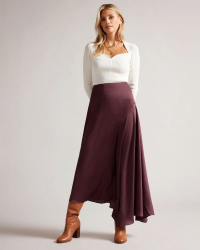 Terra Asymmetric Midaxi Skirt