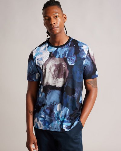 Aristo Short Sleeve Floral Print T-Shirt