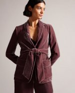 Tansya Velvet Shawl Collar Jacket